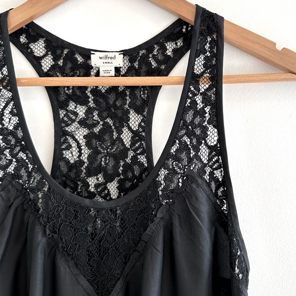 EUC Aritzia Wilfred Blouse w/ Lace Detail - Picture 2 of 4